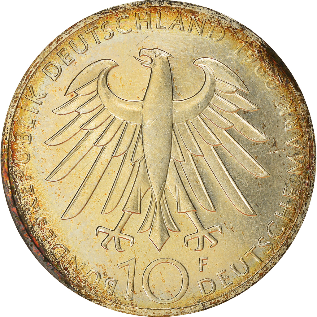 Coin, GERMANY - FEDERAL REPUBLIC, 10 Mark, 1988, Stuttgart, Germany, 