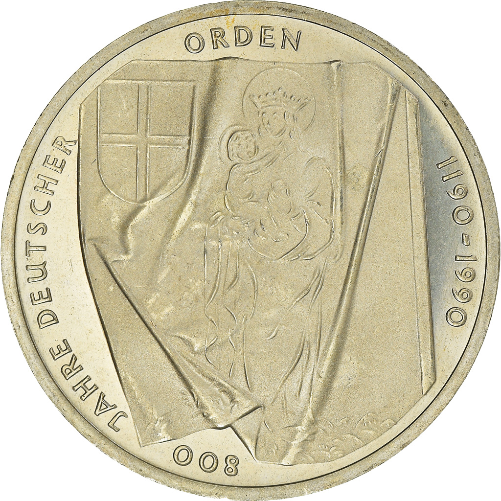 Coin, GERMANY - FEDERAL REPUBLIC, 10 Mark, 1990, Hamburg, Germany, 