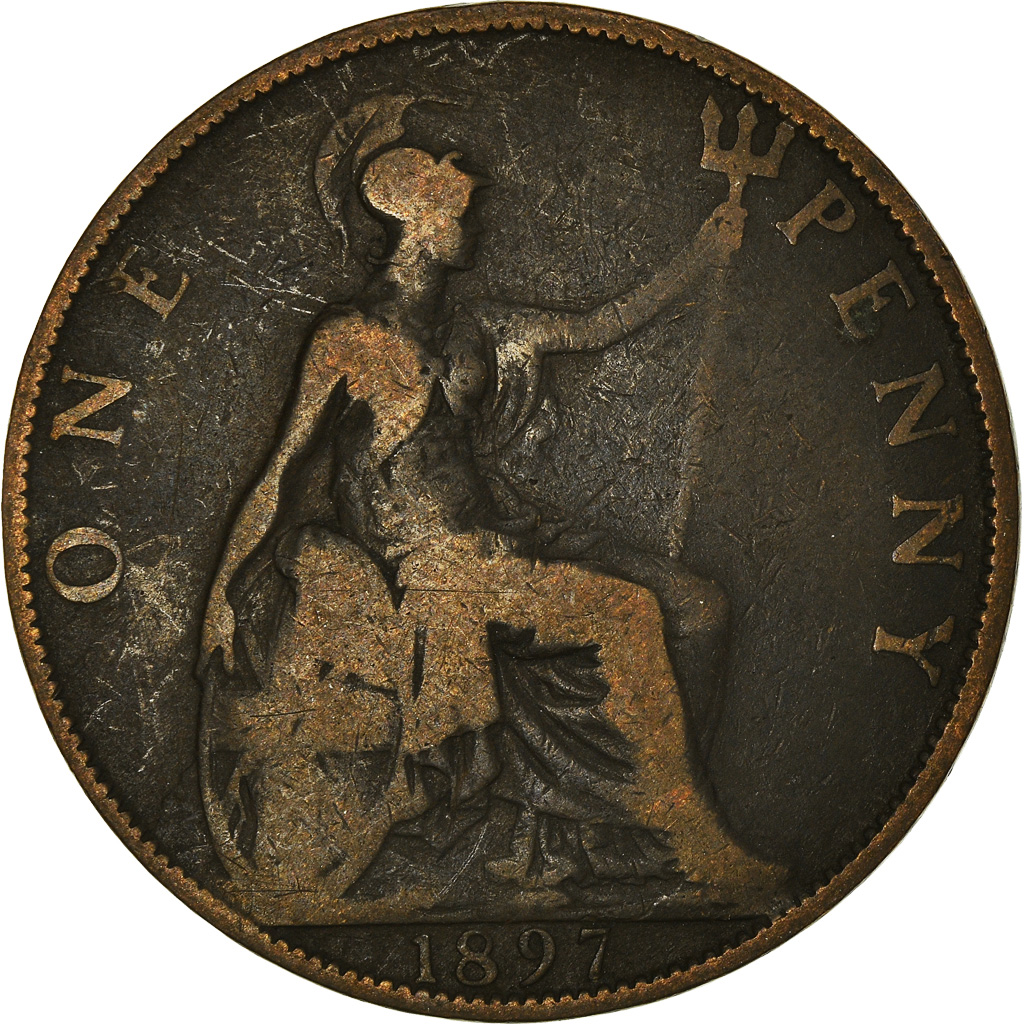 Coin, Great Britain, Victoria, Penny, 1897, , Bronze, KM:790