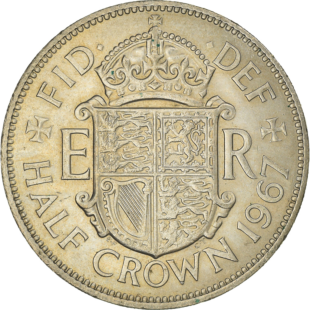 Coin, Great Britain, Elizabeth II, 1/2 Crown, 1967, , Copper-nickel