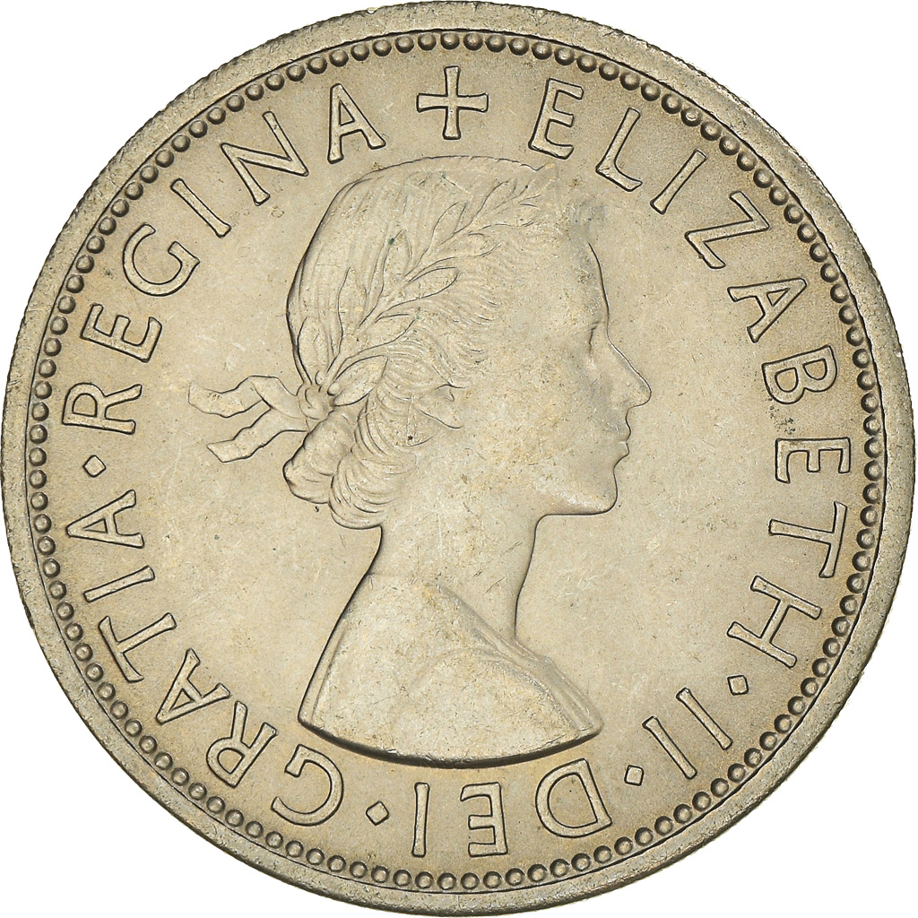 Moneda, Gran Bretaña, Elizabeth II, Florin, Two Shillings, 1967, MBC+, Cobre -