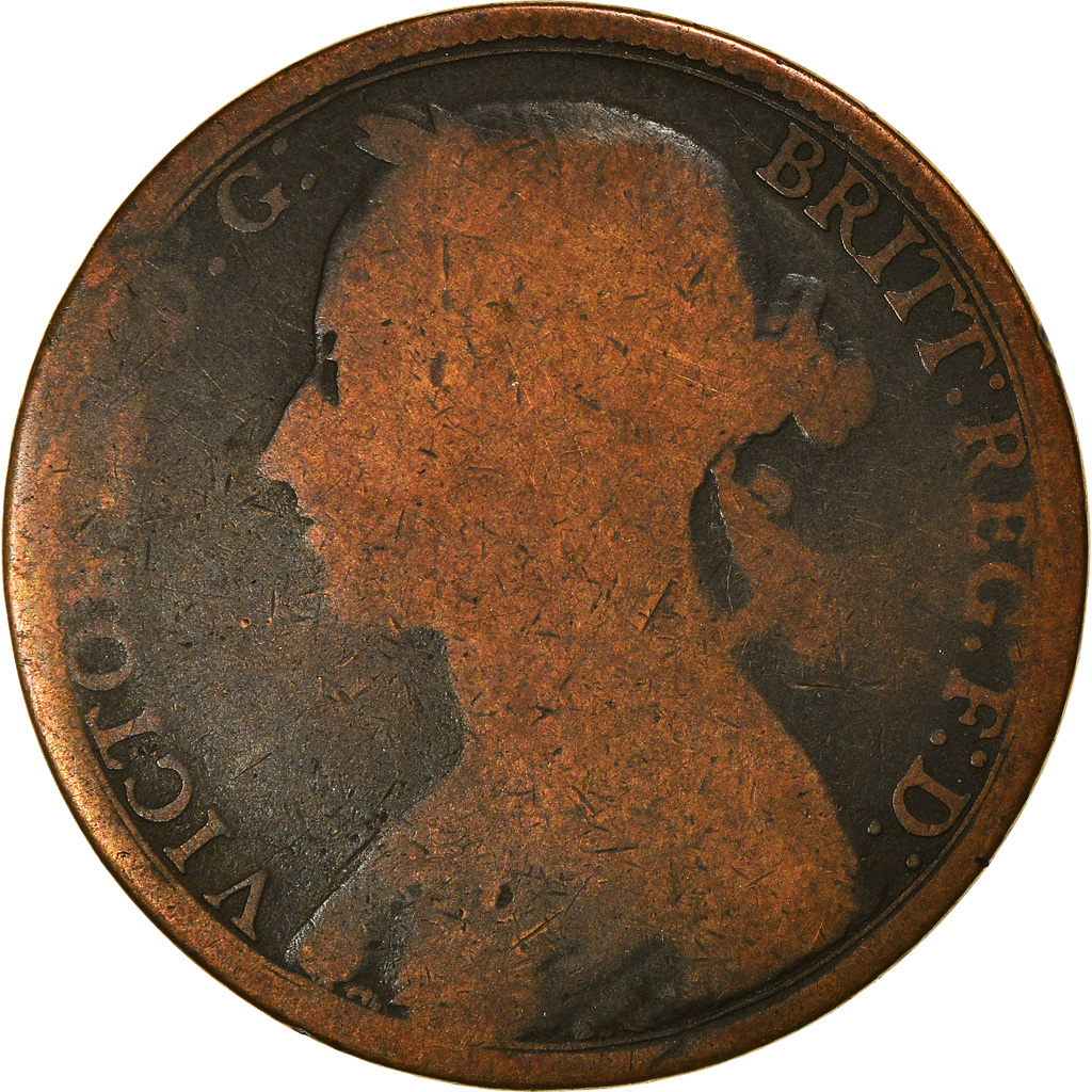 Coin, Great Britain, Victoria, Penny, 1891, , Bronze, KM:755