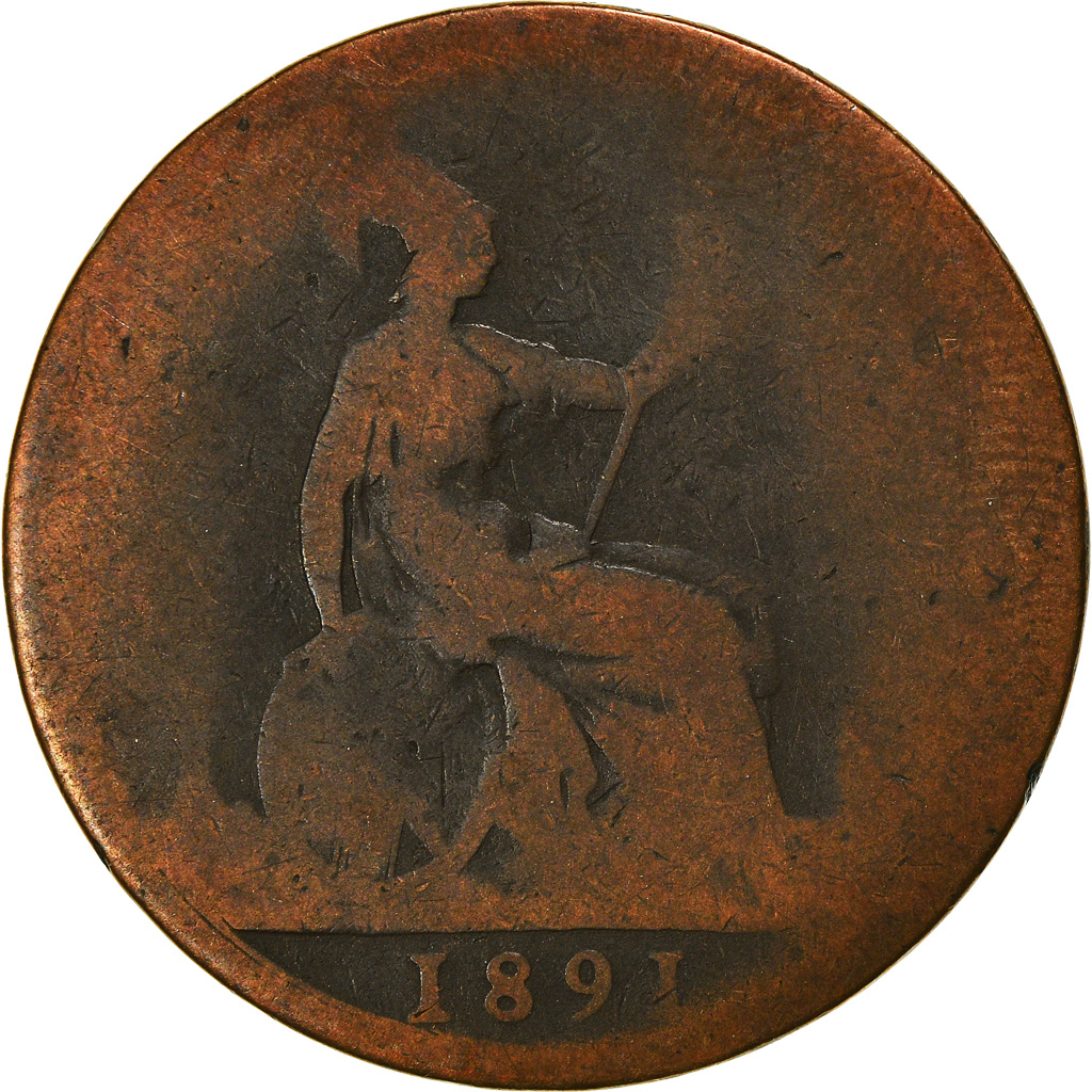 Coin, Great Britain, Victoria, Penny, 1891, , Bronze, KM:755