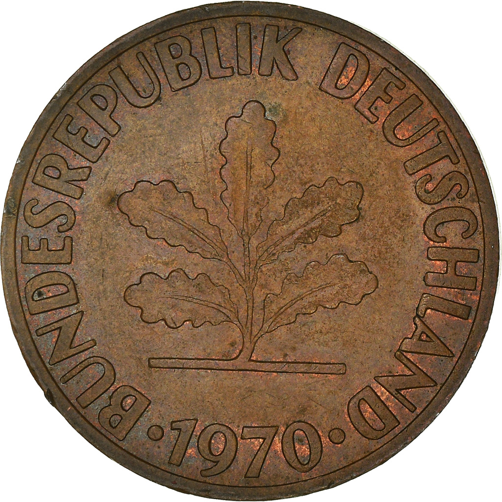 Coin, GERMANY - FEDERAL REPUBLIC, 2 Pfennig, 1970, Munich, , Copper