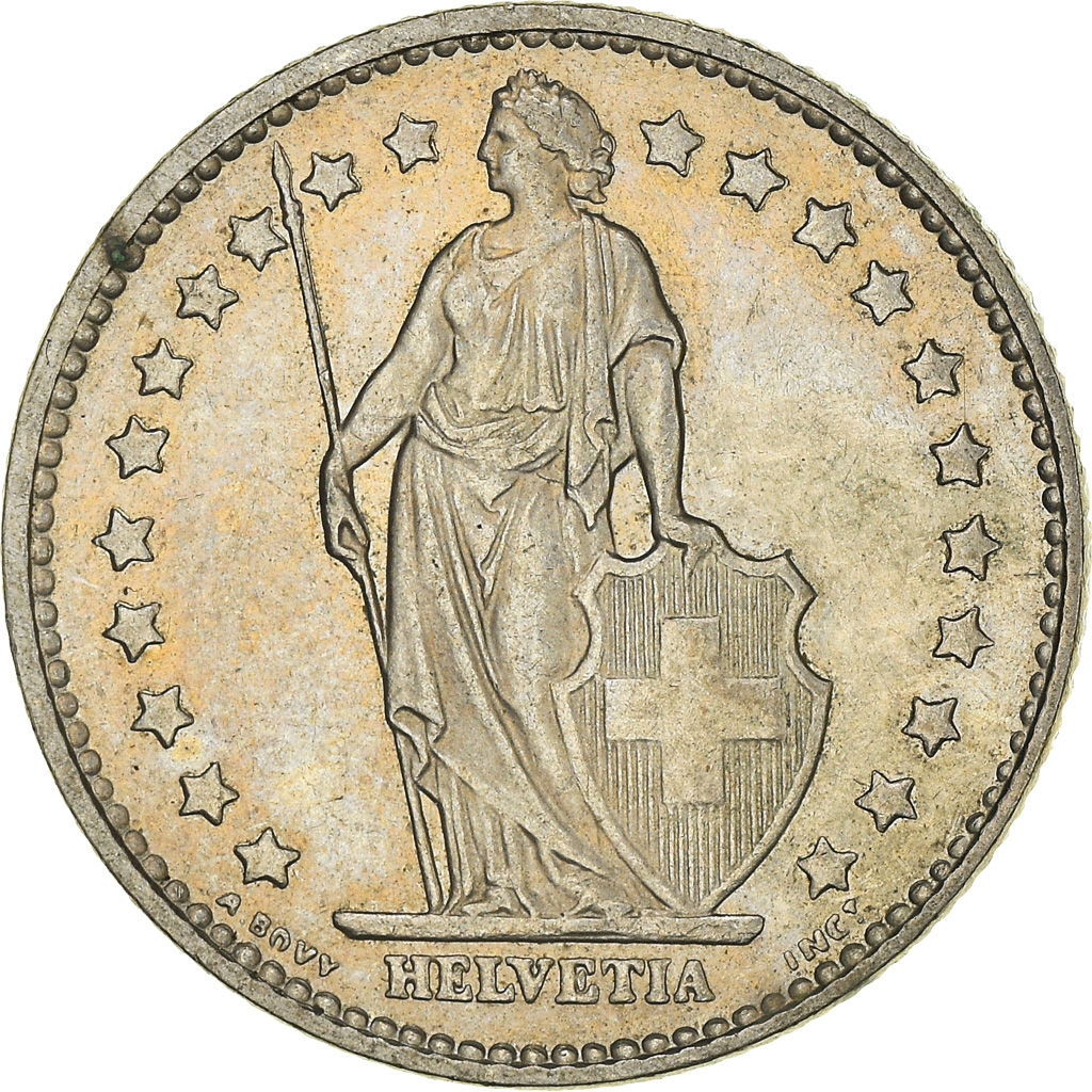 Coin, Switzerland, Franc, 1976, Bern, , Copper-nickel, KM:24a.1