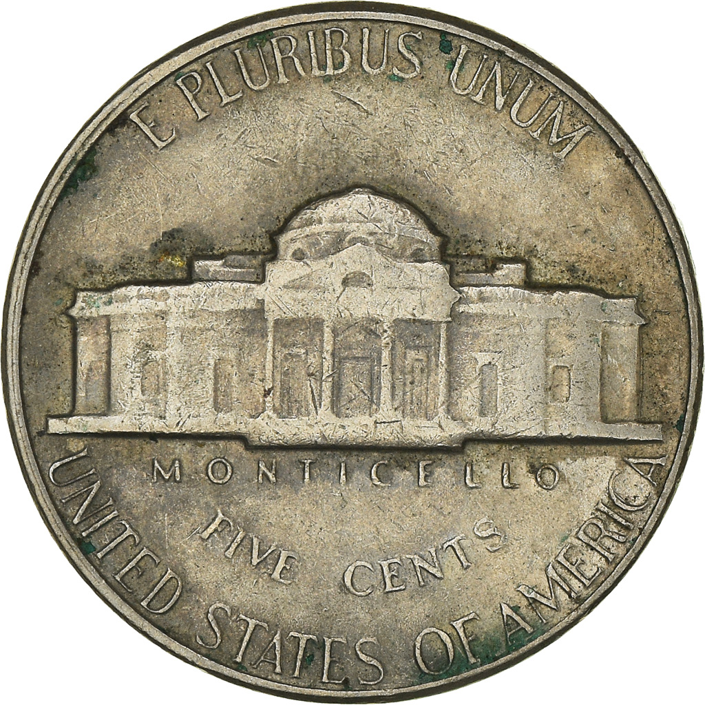 [#954326] Moneda, Estados Unidos, Jefferson Nickel, 5 Cents, 1969, U.S. Mint, De