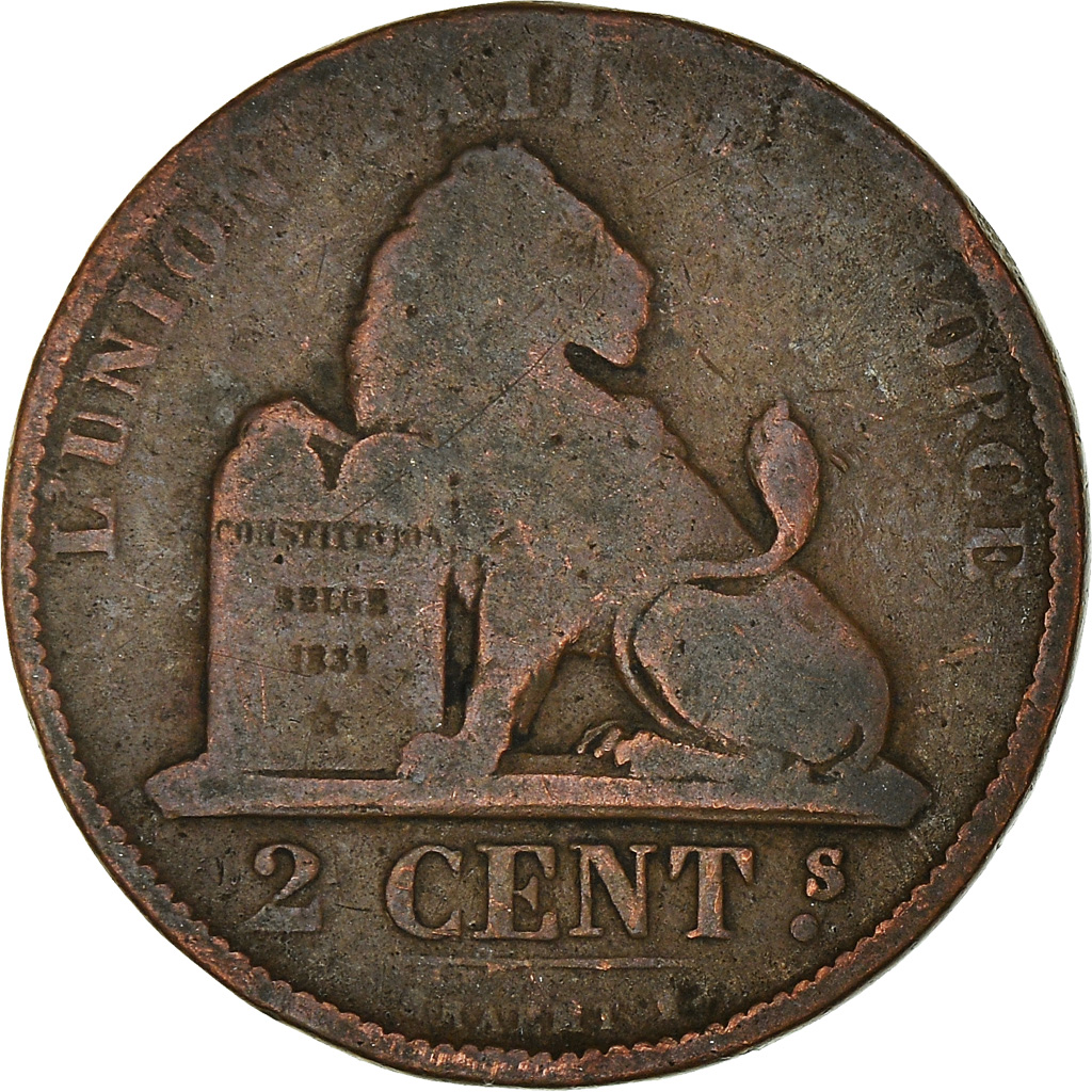 Coin, Belgium, Leopold II, 2 Centimes, 1873, , Copper, KM:35.1
