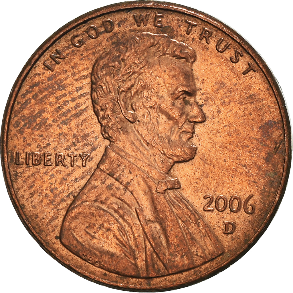 Moneda, Estados Unidos, Lincoln Cent, Cent, 2006, U.S. Mint, Denver, BC+, Cobre