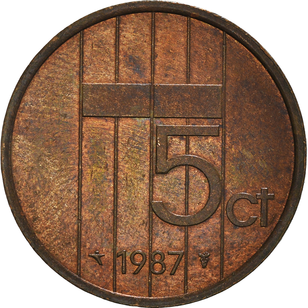 Coin, Netherlands, Beatrix, 5 Cents, 1987, , Bronze, KM:202