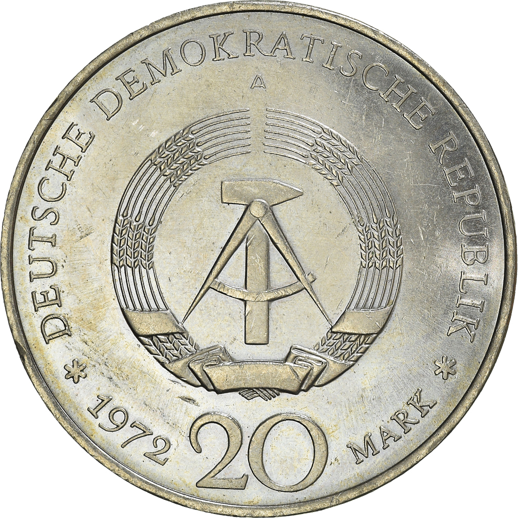 Coin, GERMAN-DEMOCRATIC REPUBLIC, 20 Mark, 1972, Berlin, 