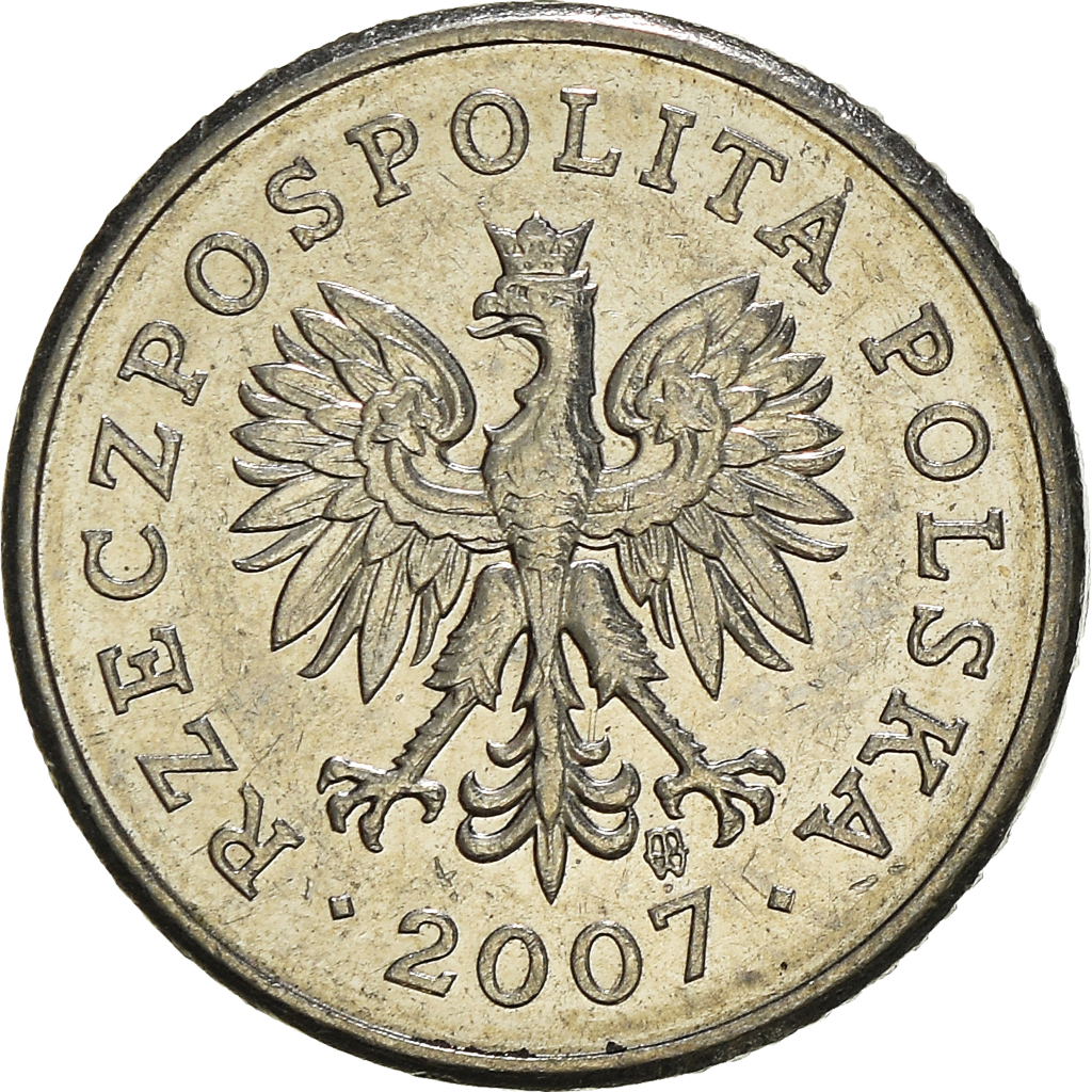 Coin, Poland, 10 Groszy, 2007, Warsaw, , Copper-nickel, KM:279