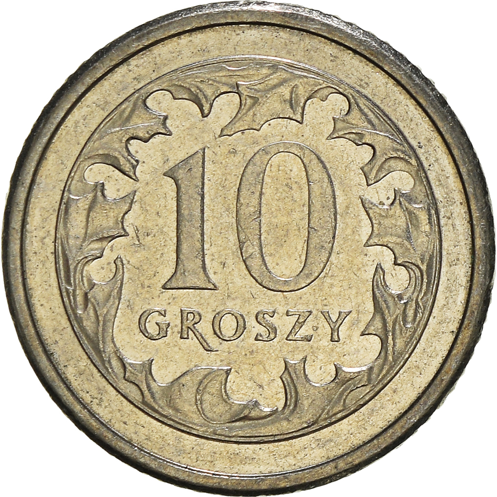Coin, Poland, 10 Groszy, 2007, Warsaw, , Copper-nickel, KM:279