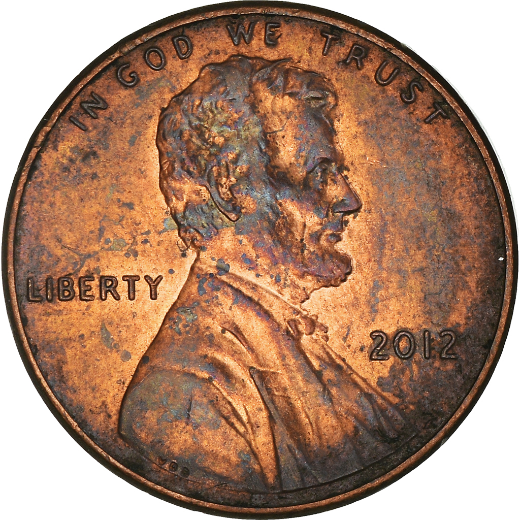Moneda, Estados Unidos, Lincoln Cent, Cent, 2012, U.S. Mint, Philadelphie, MBC