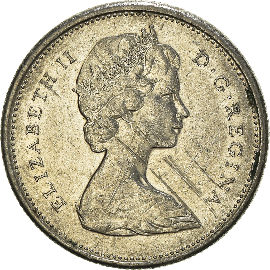 Coin, Canada, Elizabeth II, 25 Cents, 1969, Royal Canadian Mint, Ottawa