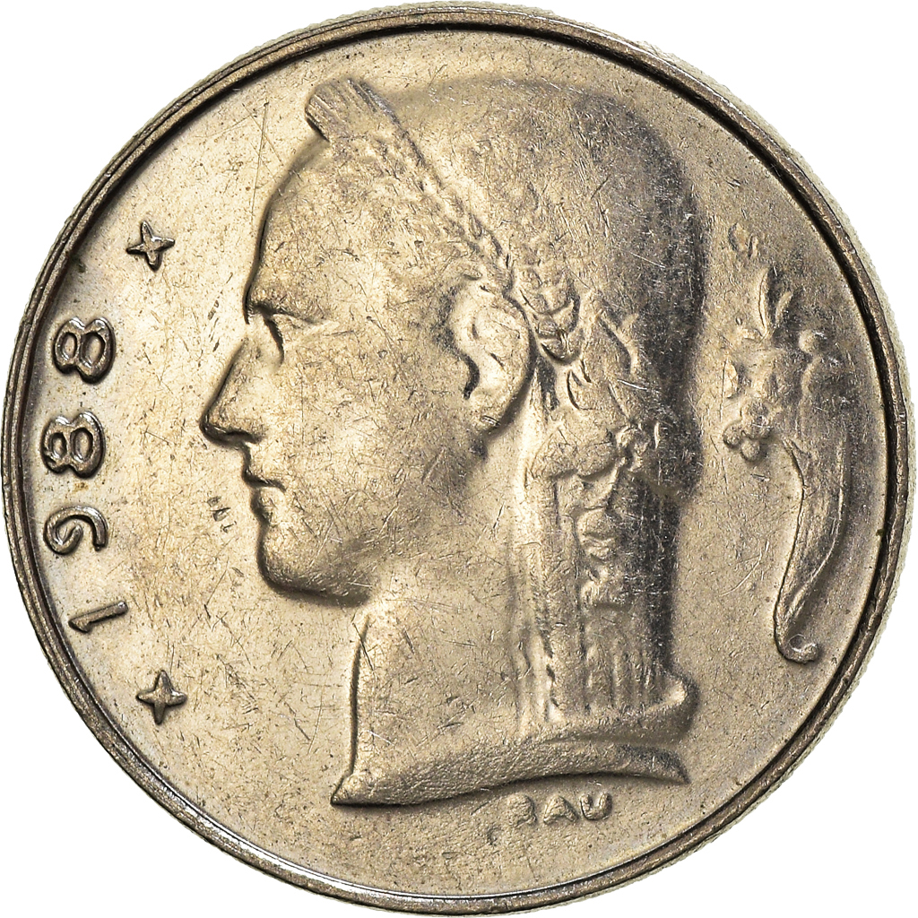 Coin, Belgium, Franc, 1988, , Copper-nickel, KM:143.1