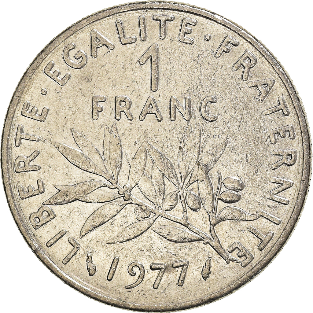 Coin, France, Semeuse, Franc, 1977, Paris, 1 Franc, , Nickel, KM:925.1
