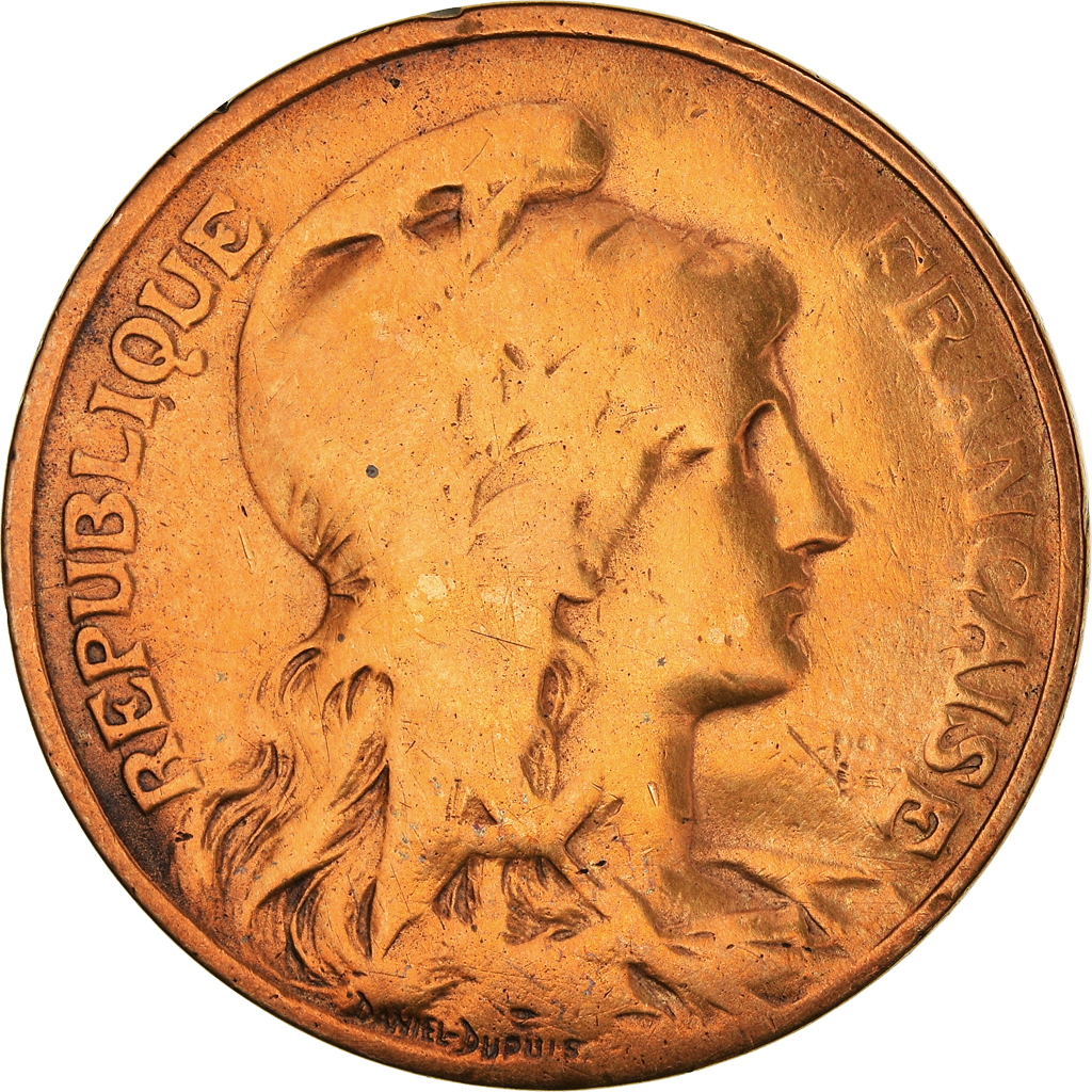 Moneda, Francia, Dupuis, 10 Centimes, 1907, Paris, BC, Bronce, KM:843