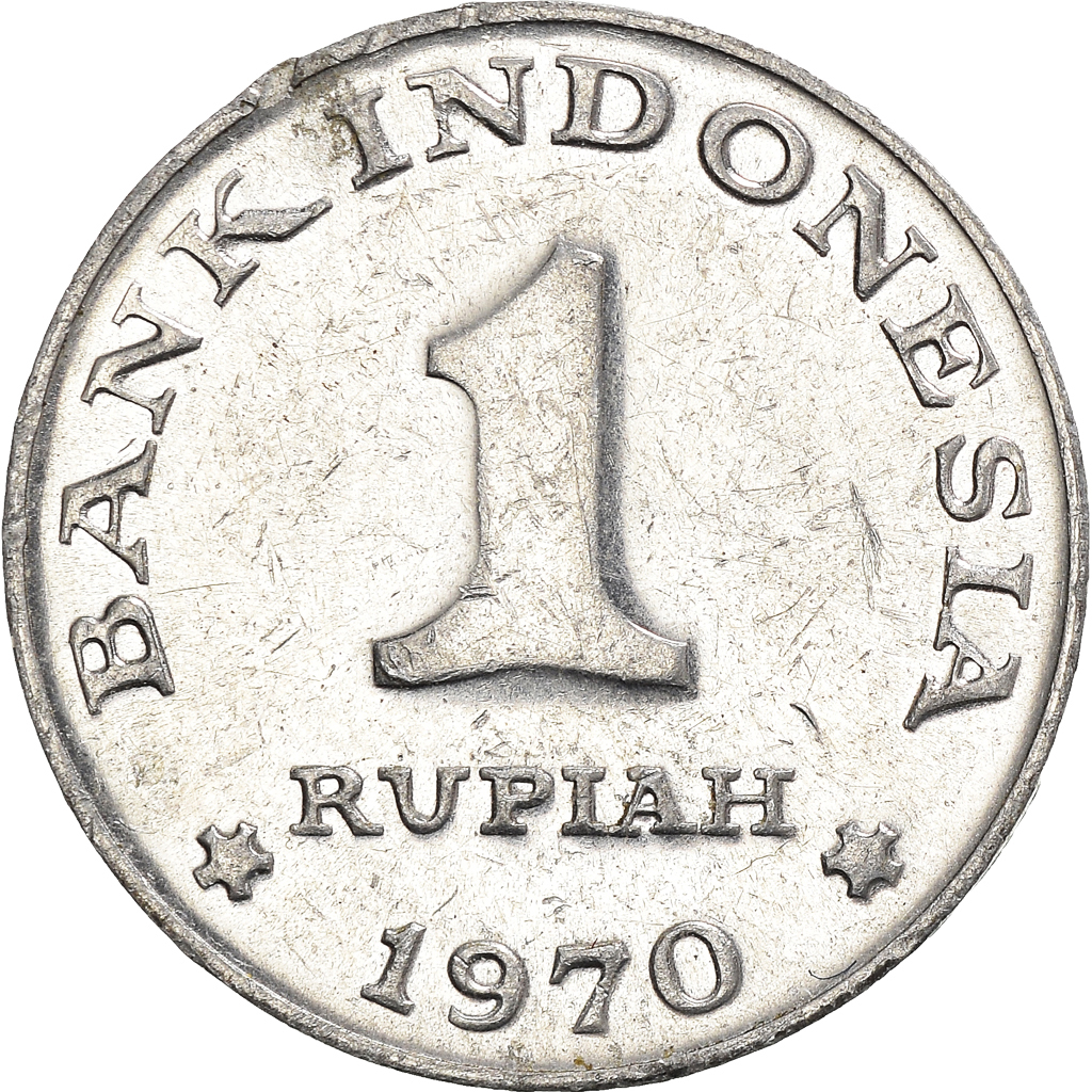 Moneda, Indonesia, Rupiah, 1970, BC+, Aluminio, KM:20