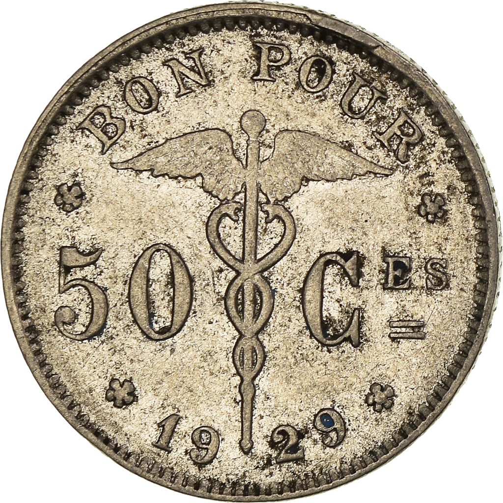Coin, Belgium, 50 Centimes, 1929, , Nickel, KM:87