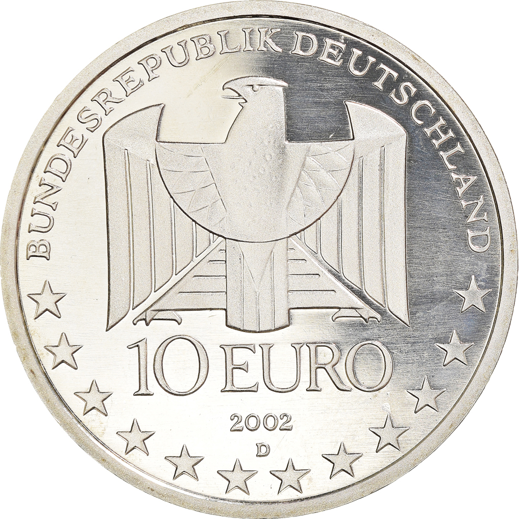 Coin, GERMANY - FEDERAL REPUBLIC, 10 Euro, 2002, Munich, Germany, BE, 