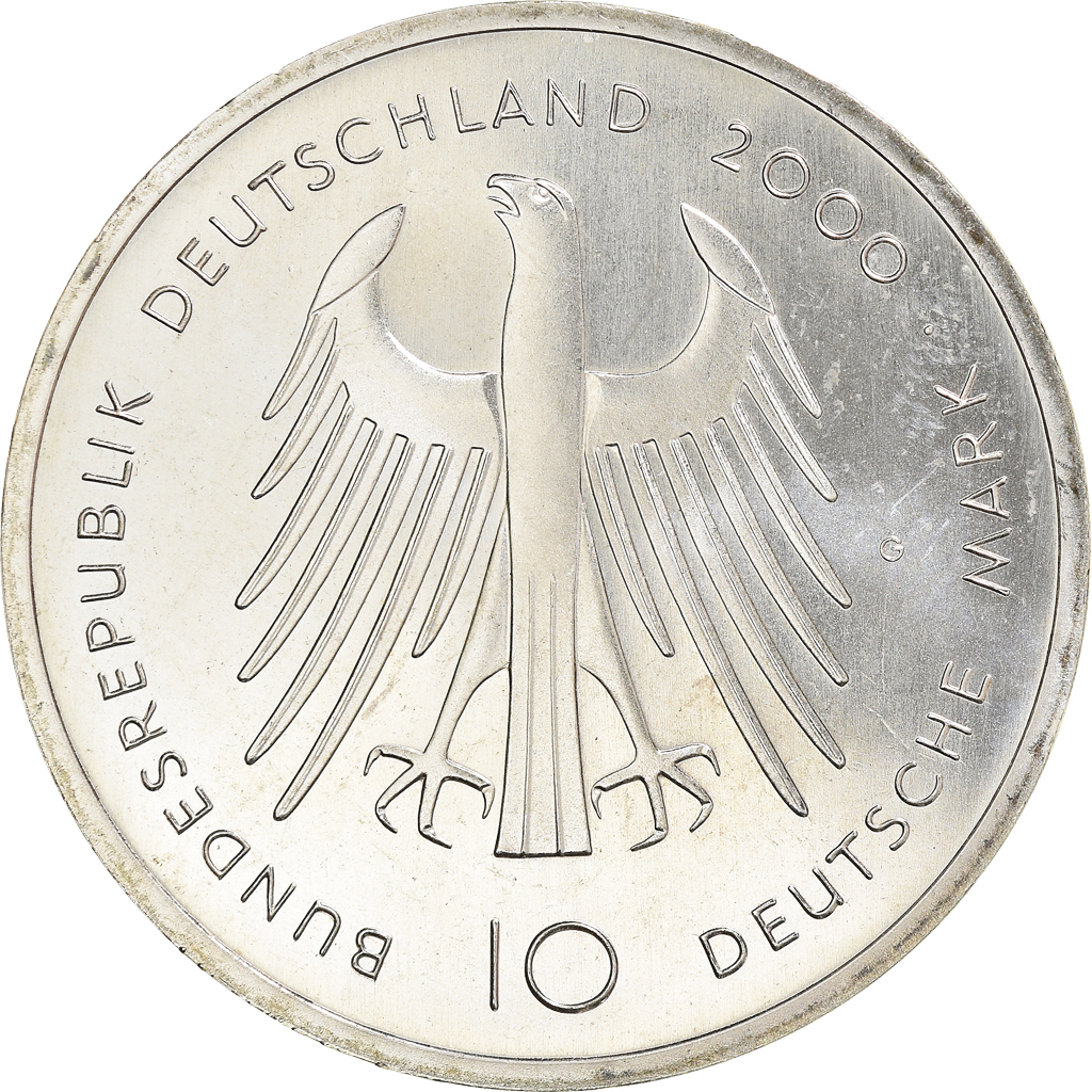 Coin, GERMANY - FEDERAL REPUBLIC, 10 Mark, 2000, Karlsruhe, BE, 