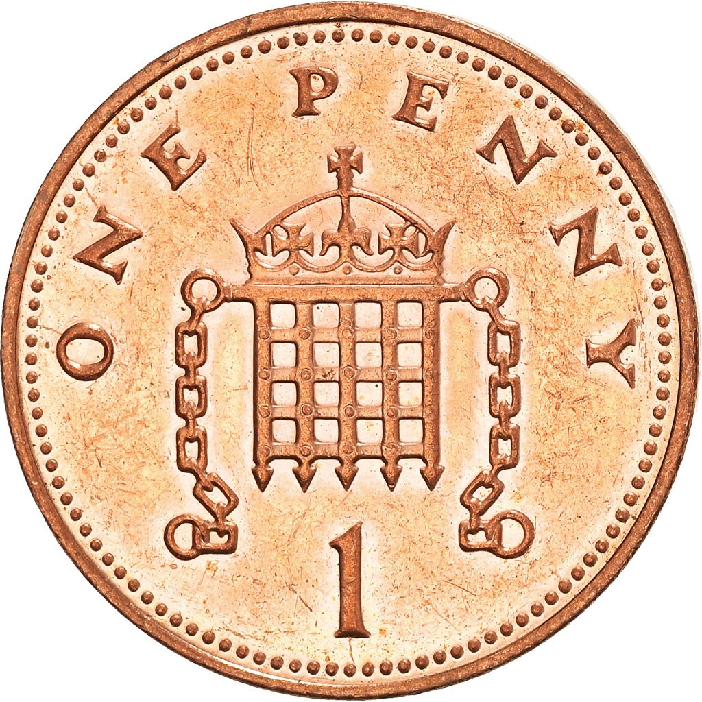 Moneda, Gran Bretaña, Elizabeth II, Penny, 2007, MBC+, Cobre chapado en acero