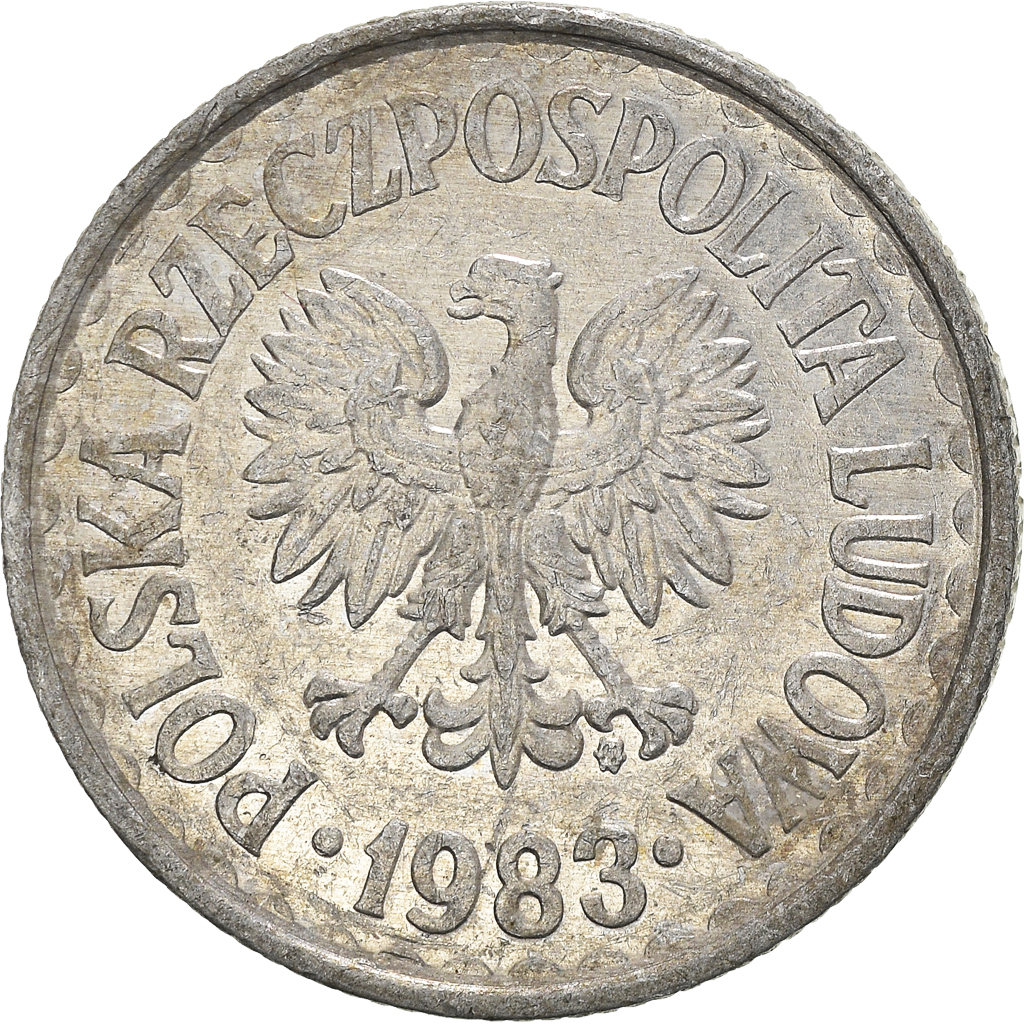 Coin, Poland, Zloty, 1983, Warsaw, , Aluminum, KM:49.1