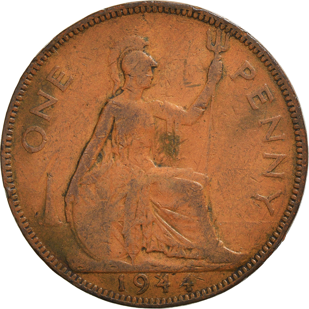 Coin, Great Britain, George VI, Penny, 1944, , Bronze, KM:845