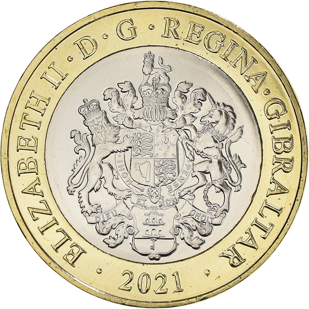 Coin, Gibraltar, Rumble on the Rock, 2 Pounds, 2021, , Bi-Metallic