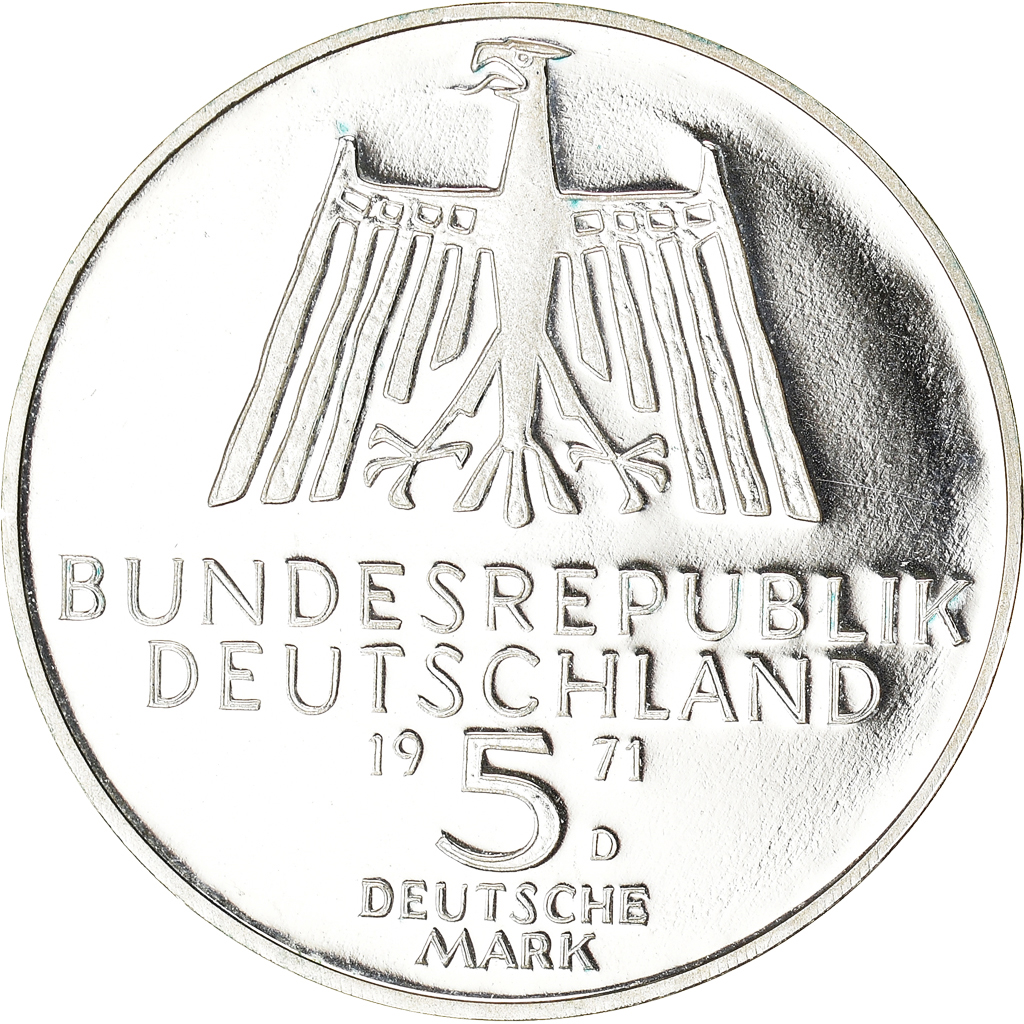 Coin, GERMANY - FEDERAL REPUBLIC, 500th Anniversary - Birth of Albrecht D, 5