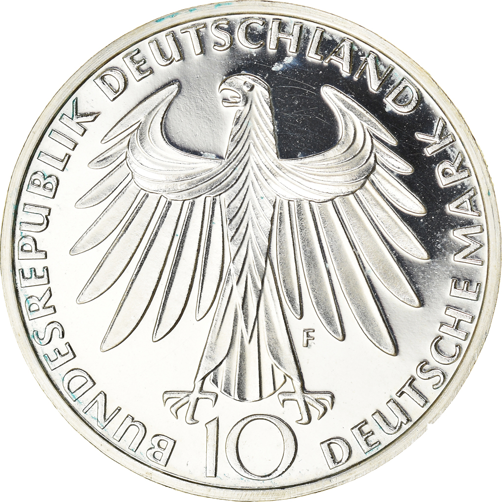 Coin, GERMANY - FEDERAL REPUBLIC, 10 Mark, 1972, Stuttgart, BE, , Silver