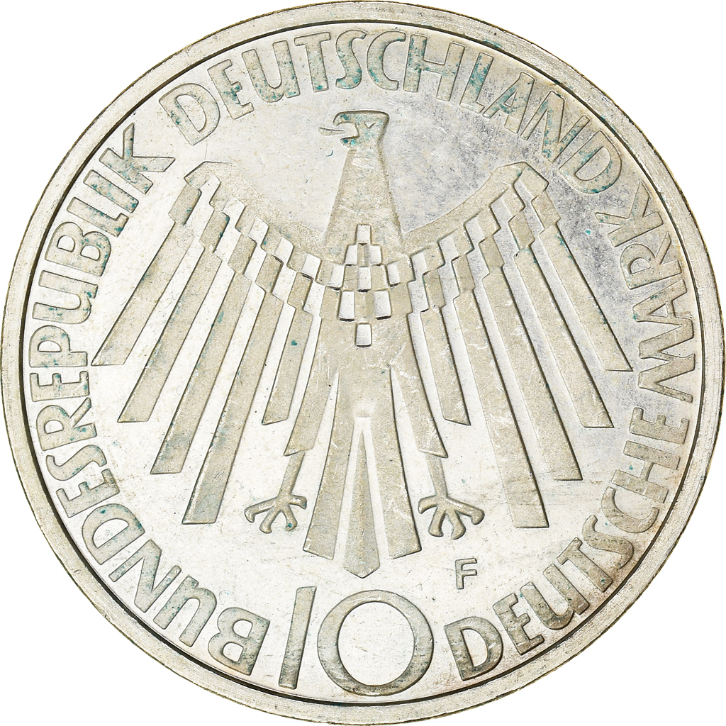 Coin, GERMANY - FEDERAL REPUBLIC, 10 Mark, 1972, Stuttgart, , Silver