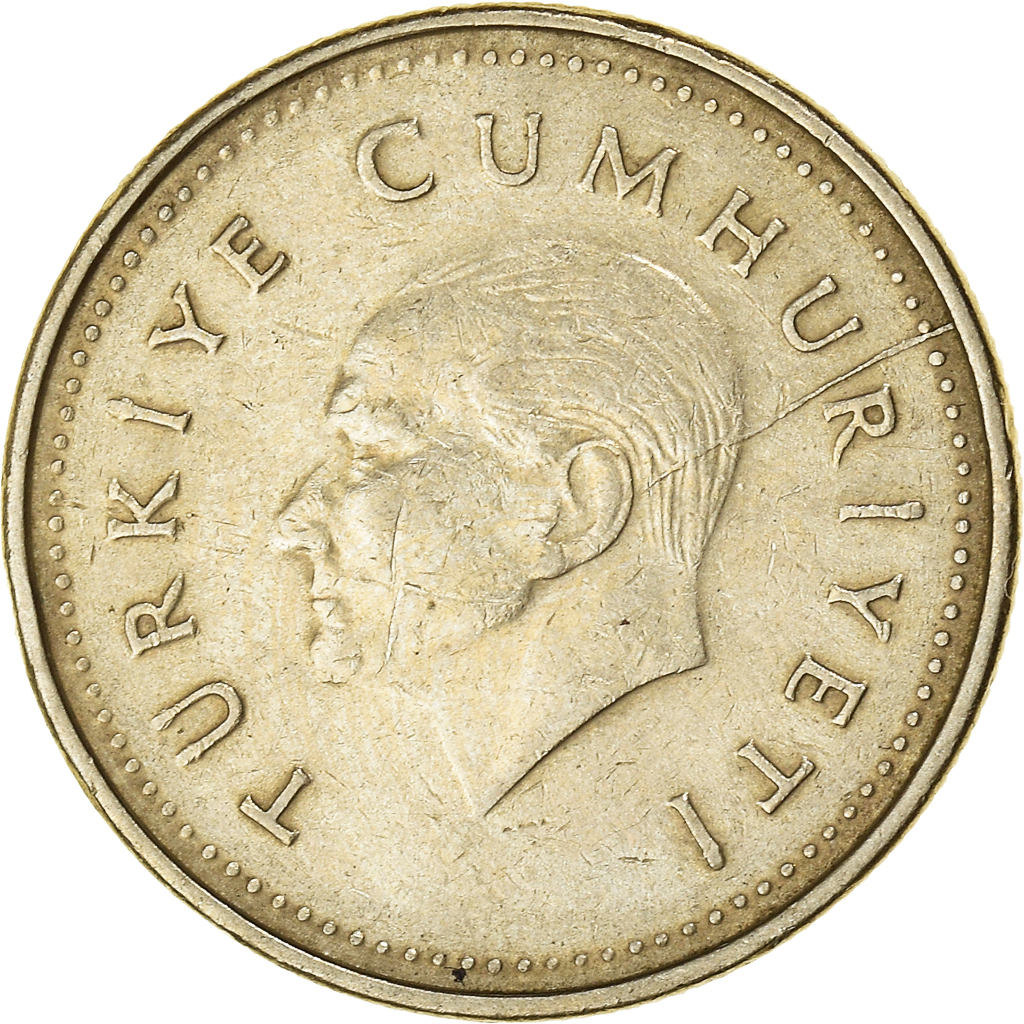 Coin, Turkey, 1000 Lira, 1990, , Copper-Nickel-Zinc, KM:996