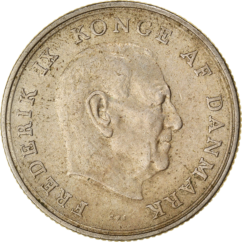 Moneda, Dinamarca, Frederik IX, Krone, 1963, Copenhagen, BC+, Cobre - níquel