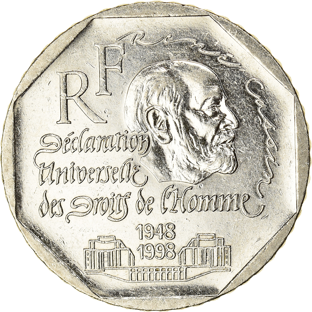 Coin, France, René Cassin, 2 Francs, 1998, , Nickel, KM:1213