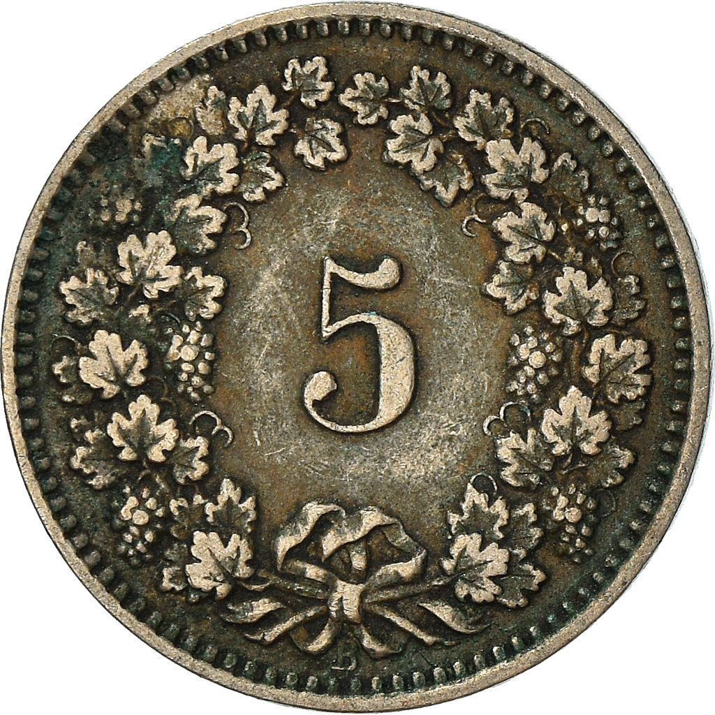 Coin, Switzerland, 5 Rappen, 1913, Bern, , Copper-nickel, KM:26