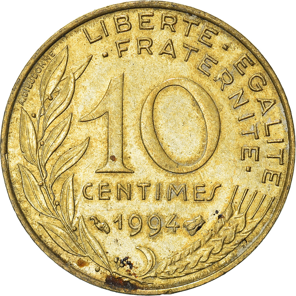 Moneda, Francia, 10 Centimes, 1994