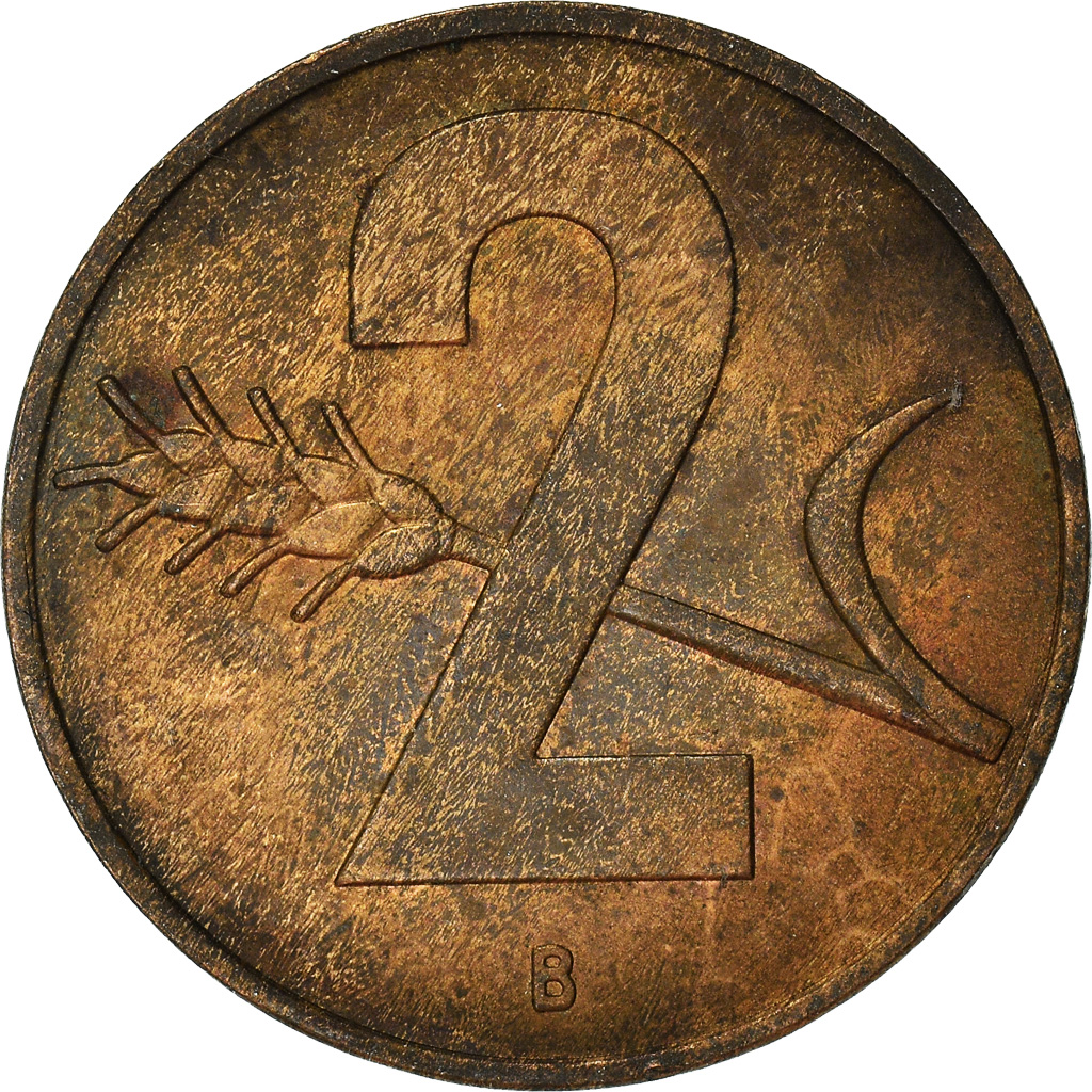 Moneda, Suiza, 2 Rappen, 1957
