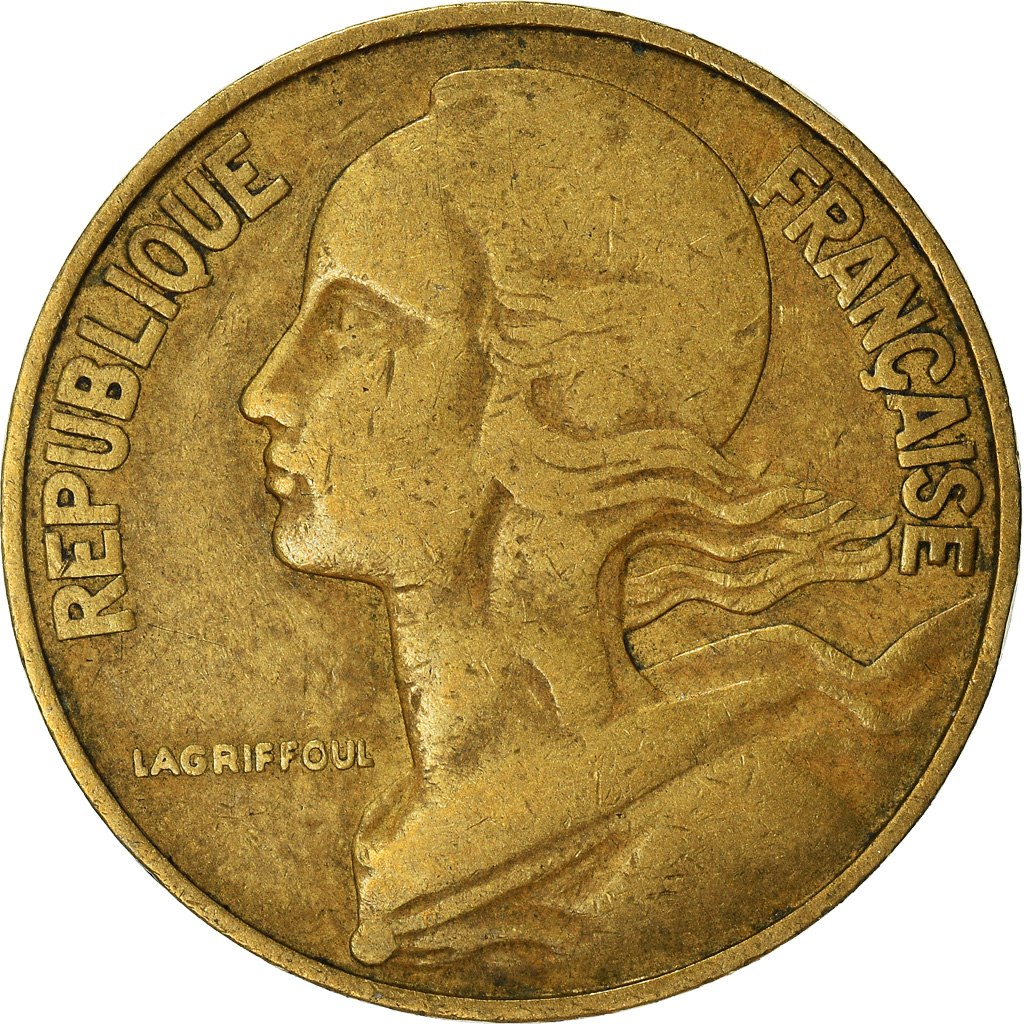 Moneda, Francia, 20 Centimes, 1964
