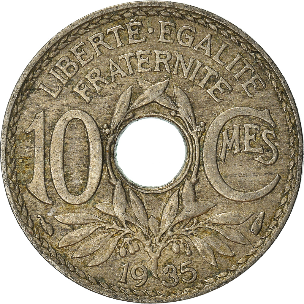 Moneda, Francia, 10 Centimes, 1935