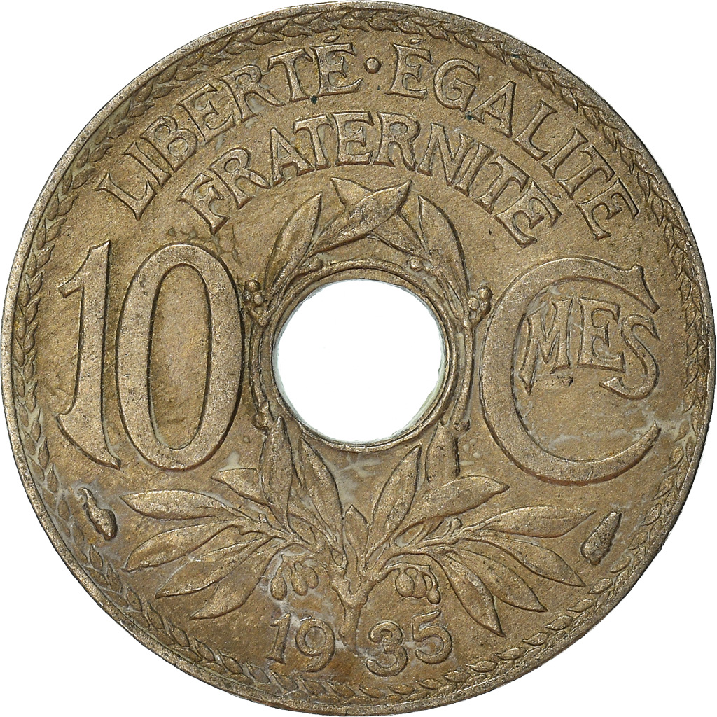 Moneda, Francia, 10 Centimes, 1935