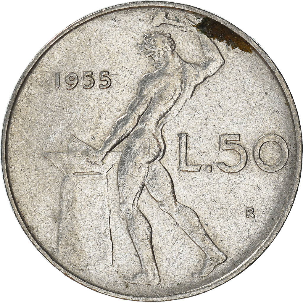 [#961950] Monnaie, Italie, 50 Lire, 1955