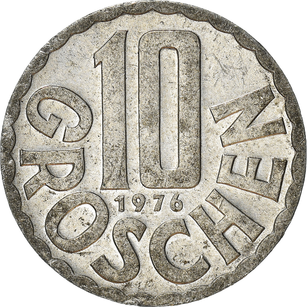 Moneda, Austria, 10 Groschen, 1976
