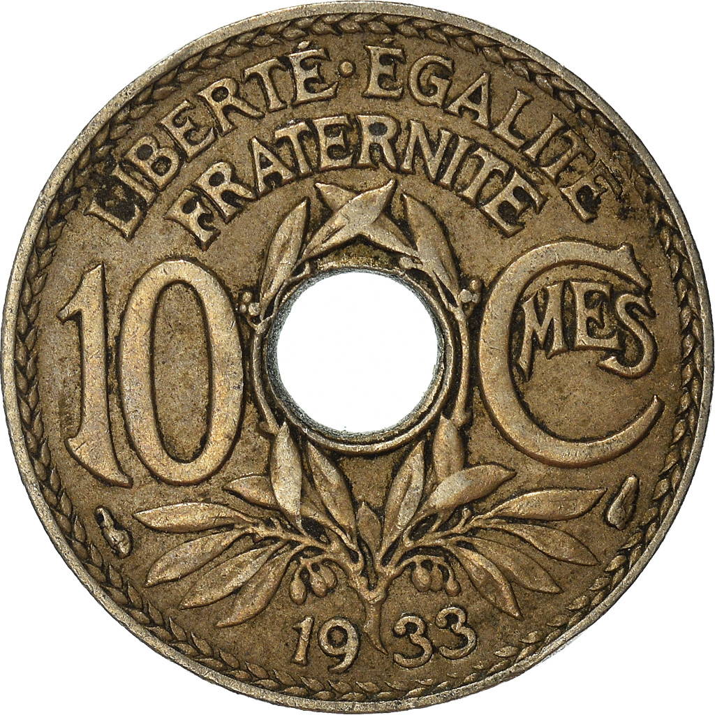 Moneda, Francia, 10 Centimes, 1933