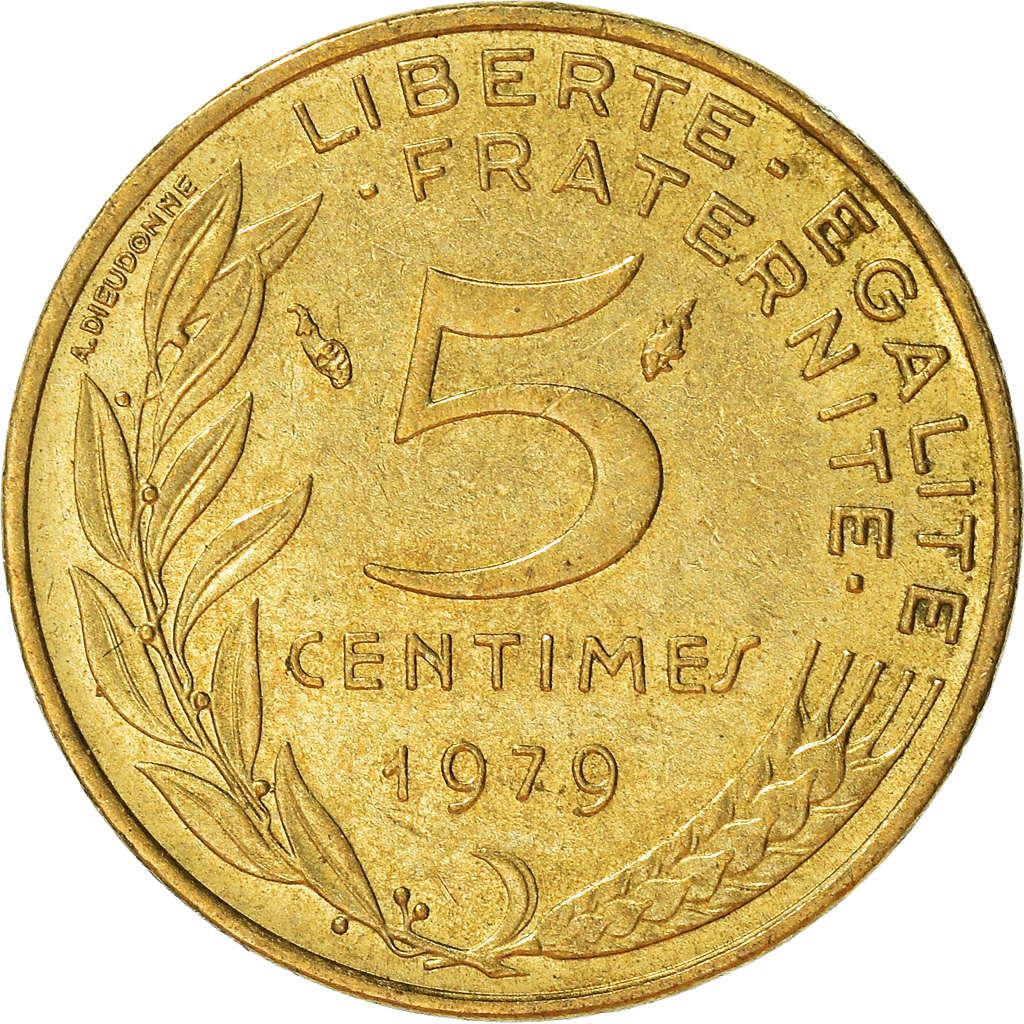 Moneda, Francia, 5 Centimes, 1979