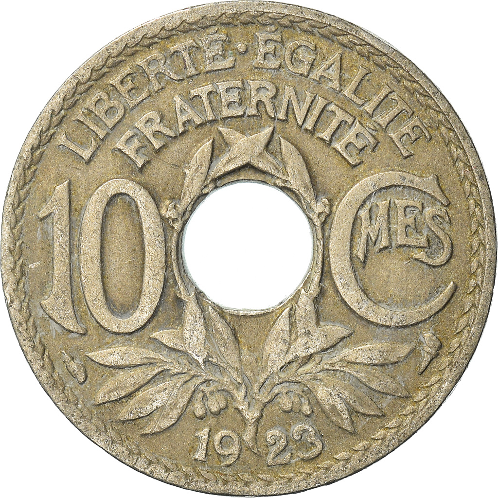 Moneda, Francia, 10 Centimes, 1923