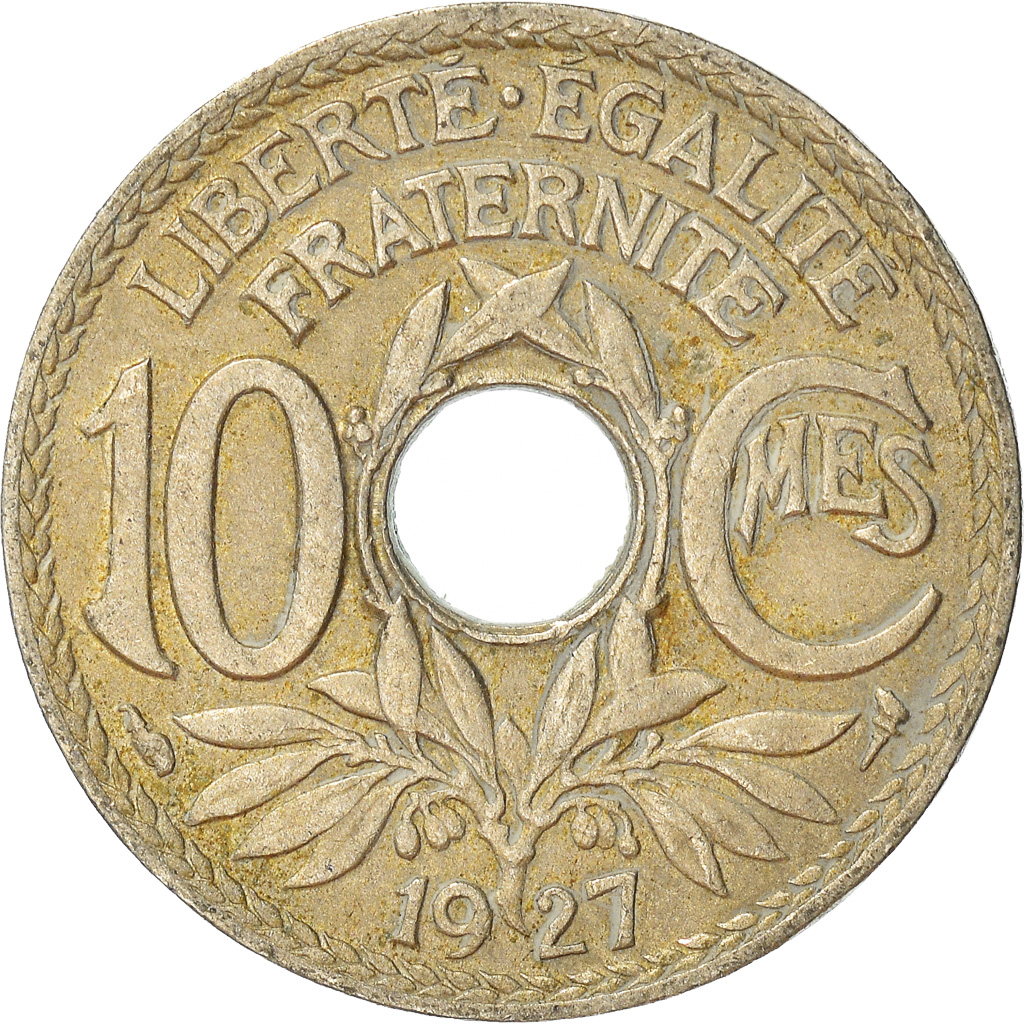 Moneda, Francia, 10 Centimes, 1927
