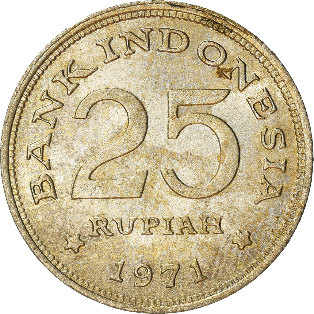 Moneda, Indonesia, 25 Rupiah, 1971