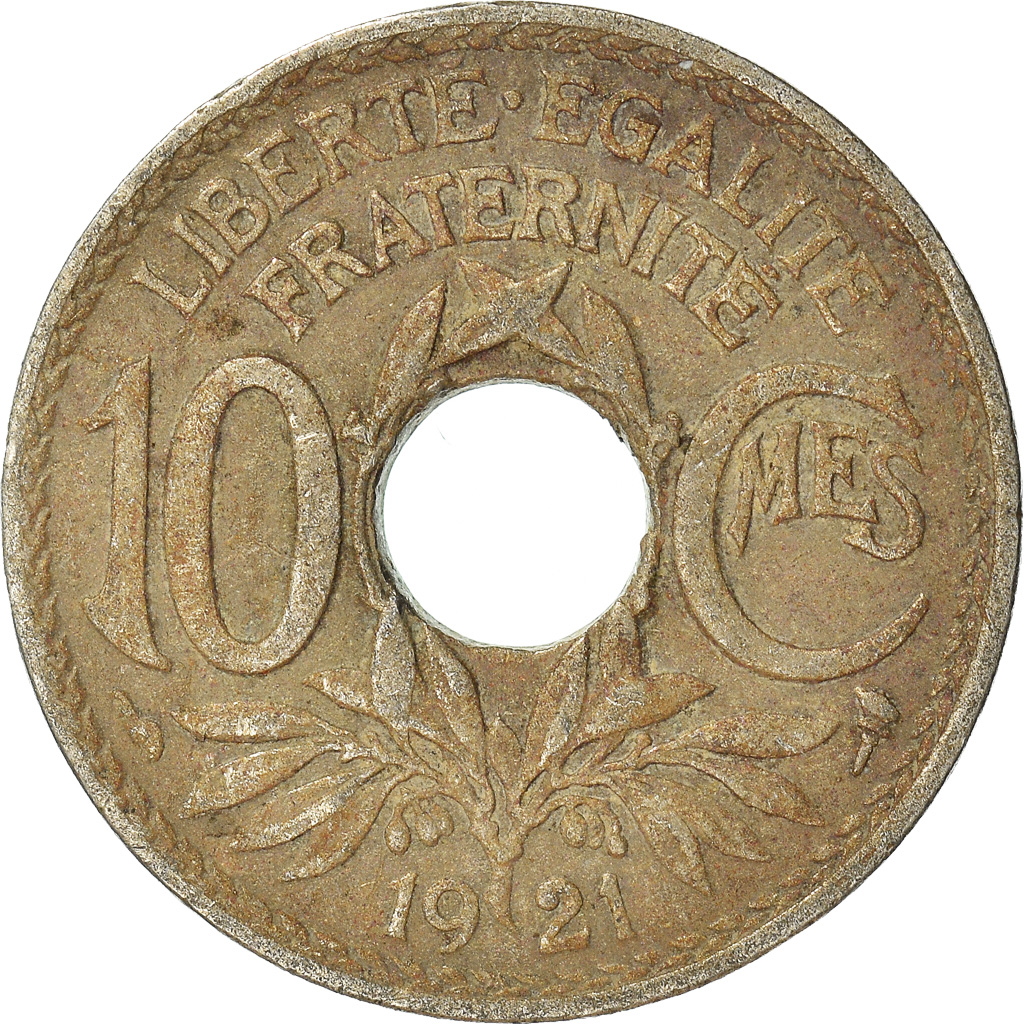 Moneda, Francia, 10 Centimes, 1921