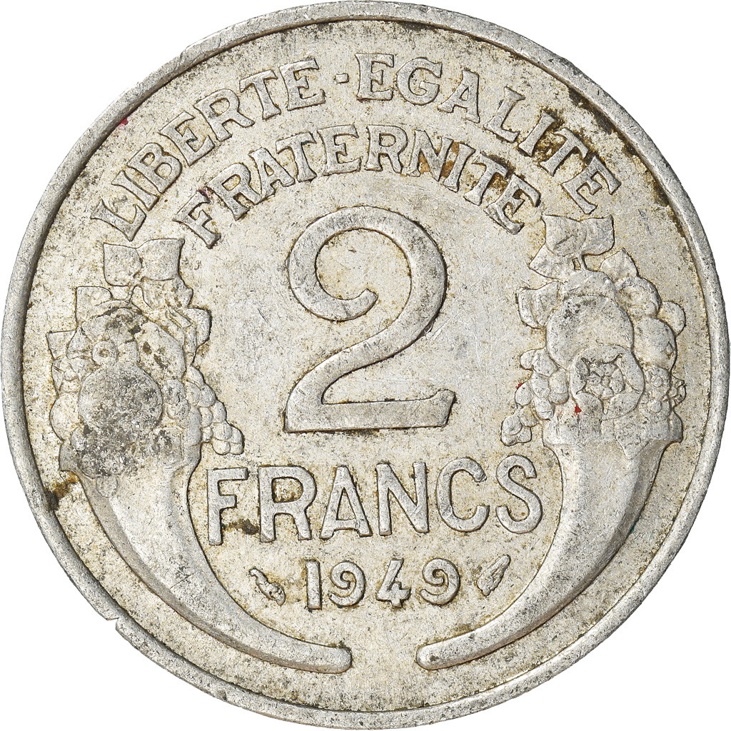 Moneda, Francia, 2 Francs, 1949